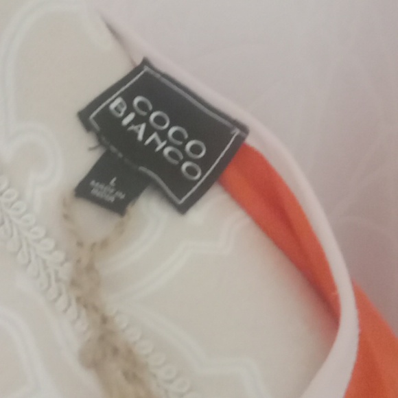 Coco Bianco dress/shirt Size L, deep apricot - Picture 3 of 4